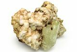 Lustrous, Yellow Apatite Crystals With Feldspar - Morocco #221044-1